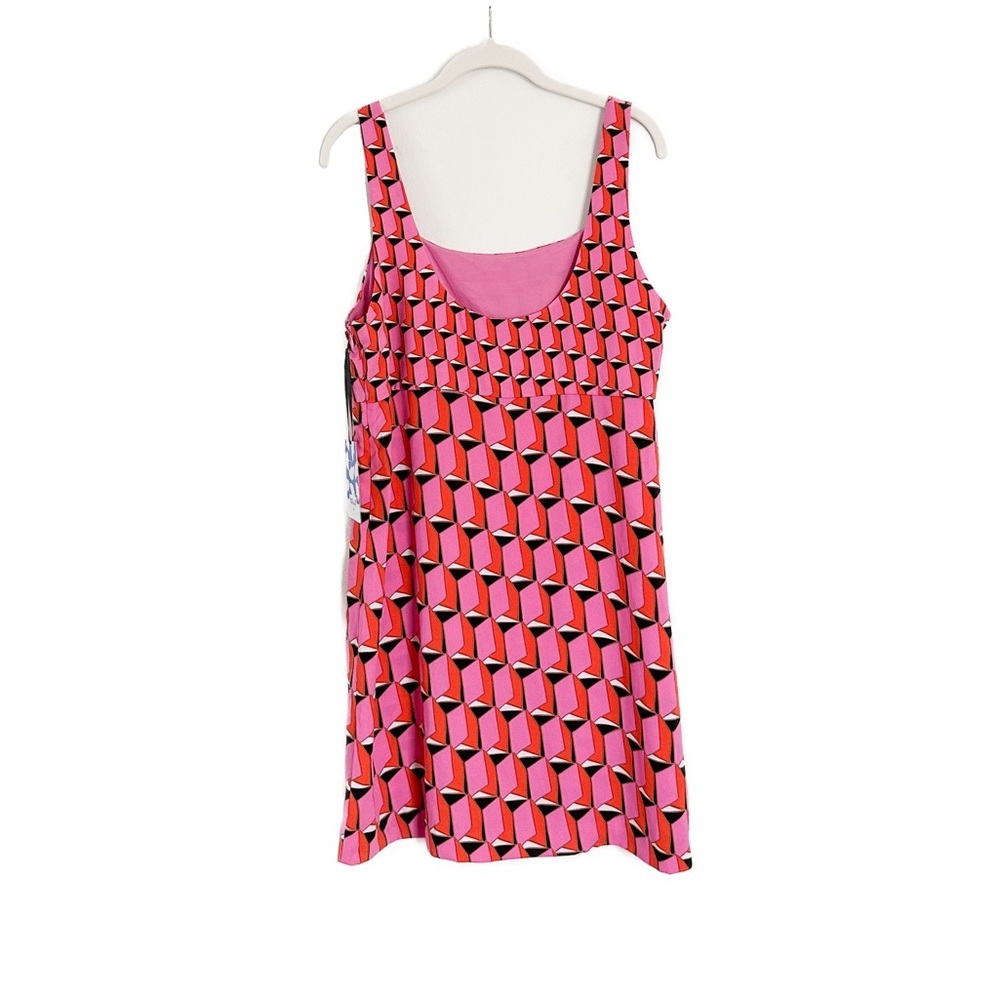Diane Von Furstenberg x Target Mini Shift Dress in Pink Modern Geo Size 16 NWT - Picture 6 of 6